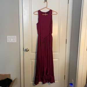 WORN ONCE! Beautiful burgundy Banana Republic maxi dress